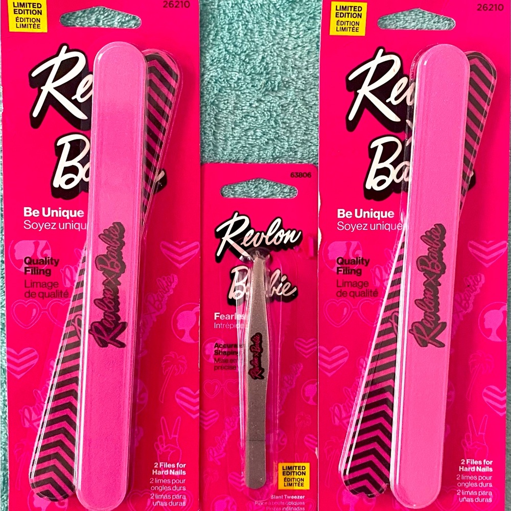 BARBIE Revlon Barbie Nail Files and Tweezer Bundle Limited Edition
